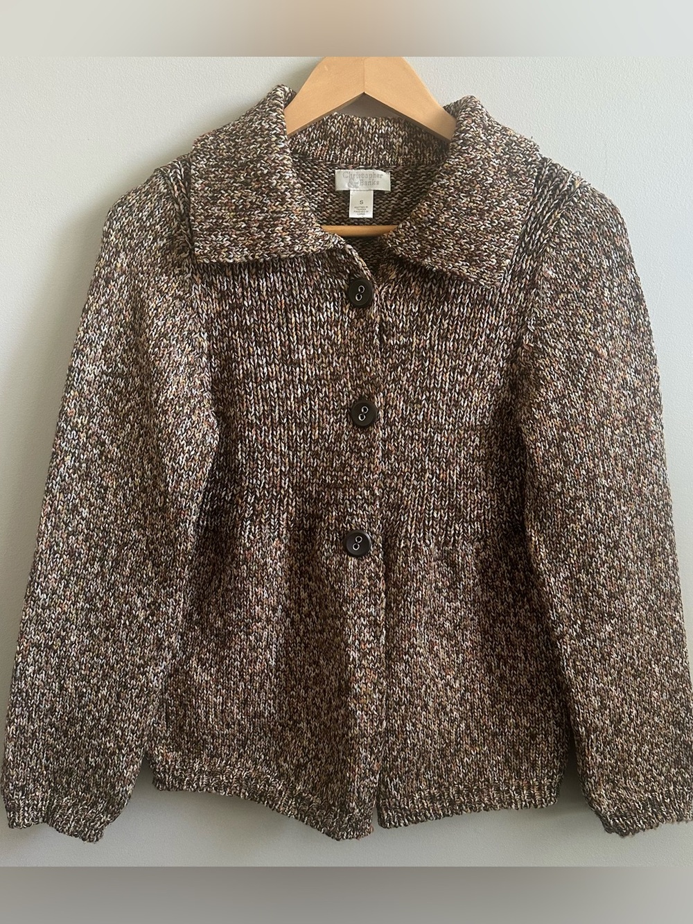 Christopher & Banks Chunky Marled Knit Button-Down Cardigan